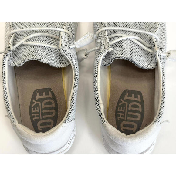 Hey Dude Wendy Sox Women's Stone White Casual Loafers Comfort Slip On Shoe US 7M - Picture 6 of 9